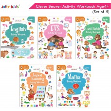 Jolly Kids Clever Beaver Ages 4+ Activities Workbooks (Set of 5)